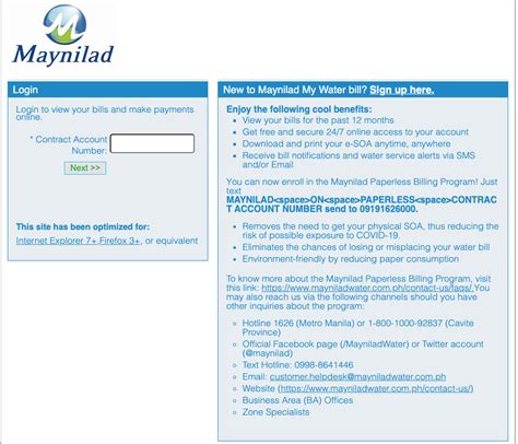 maynilad online|maynilad log in.